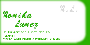 monika luncz business card