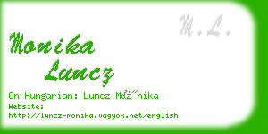 monika luncz business card